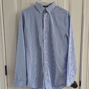 5 For 25 Banana Republic Men's Blue Checkered Button Up Shirt Medium